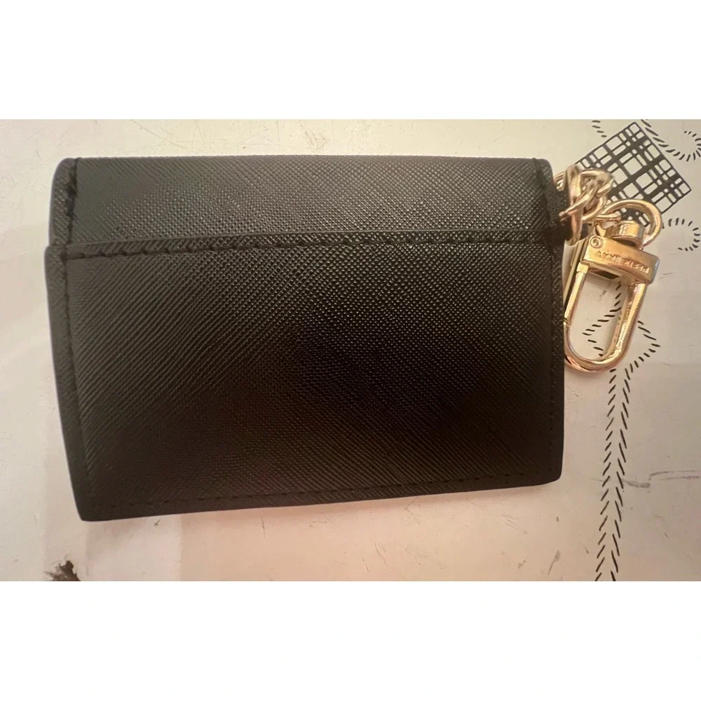 ANNE KLEIN Card Case Wallet Key Chain Holder Money Small Travel Mini